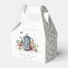 可愛エレガントい陽気なバラフローラティーポット結婚 フェイバーボックス