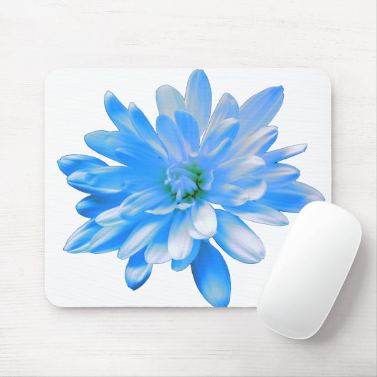 可愛エレガントい青フローラデイジー マウスパッド (マウス)