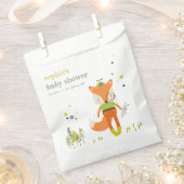 可愛エレガント素朴いウッドランドおもしろいキツネベビーシャワー フェイバーバッグ (クリップ留めされた状態)
