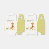 可愛エレガント素朴いウッドランドおもしろいキツネベビーシャワー フェイバーボックス (折り畳みなし)