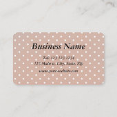 可愛カスタマイズいロマンチックなギフトショップのドットのパターン 名刺 (裏面)