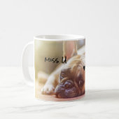 可愛カスタマイズい犬 コーヒーマグカップ (正面左)