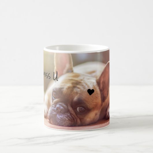 可愛カスタマイズい犬 コーヒーマグカップ (中央)