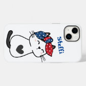可愛カスタマイズい眠い白猫 Case-Mate iPhoneケース (裏面 (横))