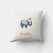 可愛カスタマイズい象と星のパターン クッション (裏面)