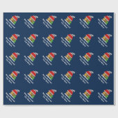 可愛カスタムいキャビンの家でクリスマスギフトラップ ラッピングペーパー (フラット)