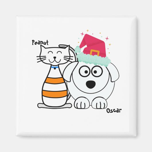 可愛カスタムいクリスマス マグネット (正面)