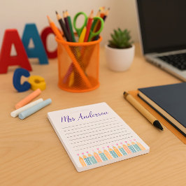 可愛カスタムいクレヨン先生メモ帳からのメモ ノートパッド