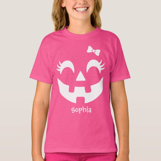 可愛カスタムいジャッキO'ランタンハロウィンシャツ Tシャツ (正面)