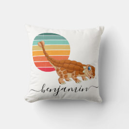 可愛カスタムいパーソナライズされた恐竜の赤ちゃんシャワー クッション