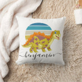 可愛カスタムいパーソナライズされた恐竜の赤ちゃんシャワー クッション (ブランケット)