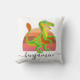 可愛カスタムいパーソナライズされた恐竜の赤ちゃんシャワー クッション