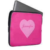 可愛カスタムいピンクのミニマル書 ラップトップスリーブ (正面右)