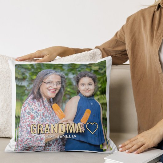 可愛カスタムいフォトキープサケおばあちゃん母の日 クッション