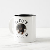 可愛カスタムいペットの写真と愛人の名前 ツートーンマグカップ (正面左)