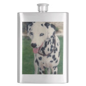 可愛カスタムいペットの友人フォトアップロード犬の画像 フラスク (正面)