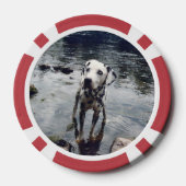 可愛カスタムいペットの友達の写真 – 犬の画像をアップロード ポーカーチップ (裏面)