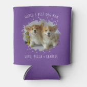 可愛カスタムいペットフォトスプラッシュ最高のドッグマムパープル 缶クーラー (正面)