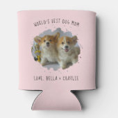 可愛カスタムいペットフォトスプラッシュ最高のドッグマムピンク 缶クーラー (裏面)