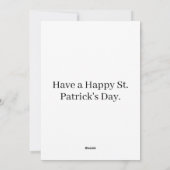 可愛カスタムいモダン2-photosテンプレートSt. Paddis シーズンカード (裏面)