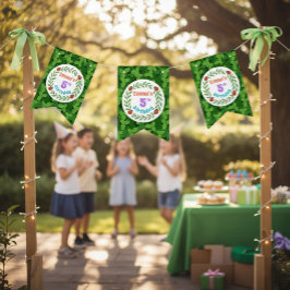 可愛カスタムいラディバグ&リーフ5誕生日 バンティングフラッグ