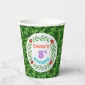 可愛カスタムいラディバグ&リーフ5誕生日 紙コップ (正面)