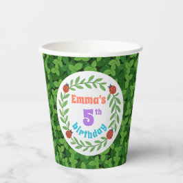 可愛カスタムいラディバグ&リーフ5誕生日 紙コップ