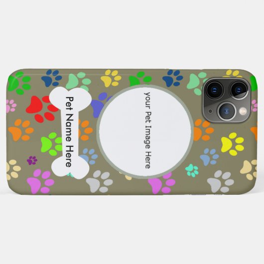 可愛カスタムい前柄のペットの名前と写真 Case-Mate iPhoneケース (裏面(横))