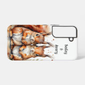 可愛カスタムい可愛いリス夫婦が動物を愛する SAMSUNG GALAXYケース (裏面横)