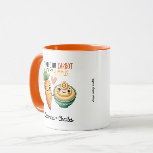 可愛カスタムい夫婦「人参と私のハンマス」 マグカップ (正面左)