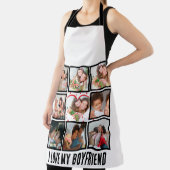 可愛カスタムい彼氏が大好き9フォトコラージュ エプロン (インサイチュ)
