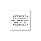 可愛カスタムい手描き姓差出人住所 ラバースタンプ (インプリント)