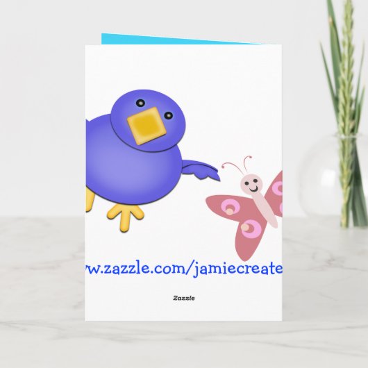 可愛カスタムい早くグリーティングカード。 カード (裏面)