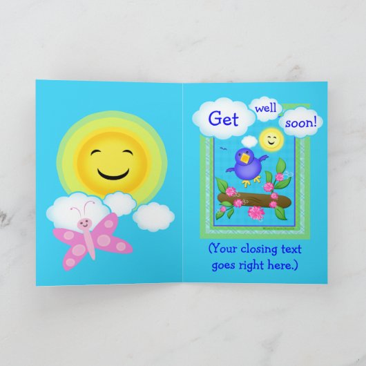 可愛カスタムい早くグリーティングカード。 カード (内部)