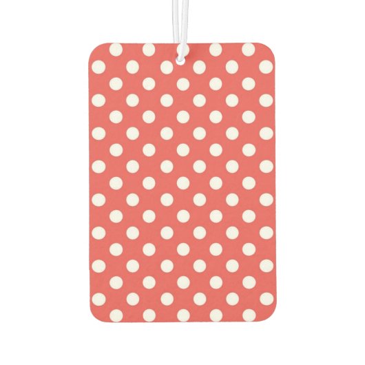 可愛カスタムい水玉模様パーソナライズされた写真 カーエアーフレッシュナー (裏面)