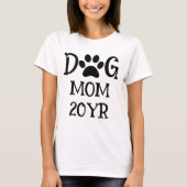 可愛カスタムい犬の恋人のポープリント犬ママ Tシャツ (正面)