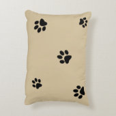 可愛カスタムい犬の足タイポグラフィ犬の恋人 アクセントクッション (裏面(縦))