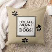 可愛カスタムい犬の足タイポグラフィ犬の恋人 クッション (ブランケット)