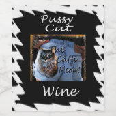 可愛カスタムい猫ワインボトルラベル ワインラベル (シングルラベル)