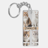 可愛カスタムい猫写真家 キーホルダー (正面左)