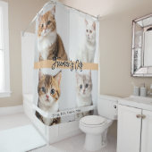 可愛カスタムい猫写真家 シャワーカーテン (インサイチュ)
