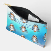 可愛カスタムい猫鉛筆ケース付きアクセサリーポーチ アクセサリーポーチ (見開き)