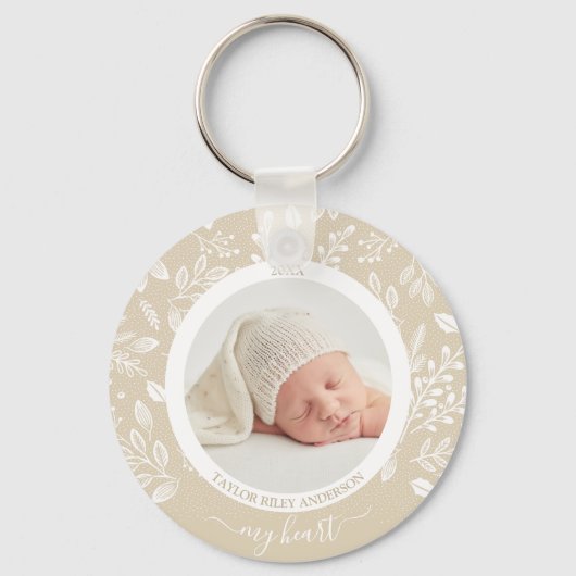 可愛カスタムい生まれたばかりのフォトキーチェーン キーホルダー (正面)