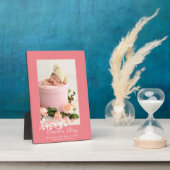 可愛カスタムい生まれたばかりの誕生ベビーガール統計プラーク フォトプラーク (側面)