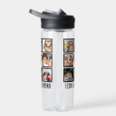可愛カスタムい私は私のガールフレンドが大好き9フォトコラージュ ウォーターボトル (右面)