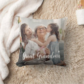 可愛カスタムい素晴らしおばあちゃん2枚フォトキープ クッション (ブランケット)