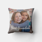 可愛カスタムい素晴らしおばあちゃん2枚フォトキープ クッション (裏面)