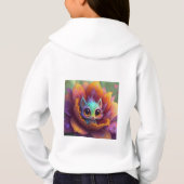 可愛カスタムい馬のロゴの付いたフード付きスウェットシャツ子供へ (裏面)