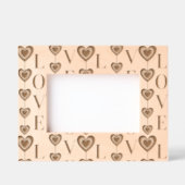 可愛カスタムい「LOVE」とハートストリングパターン レーザー彫刻フレーム (正面)