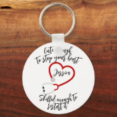 可愛カスタムくて熟練した医療従事者 キーホルダー (正面)